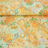 Stretch Cotton Ceylin Orange Green