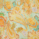 Baumwoll-Stretch Ceylin Orange Grün