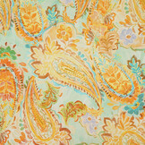 Stretch Cotton Ceylin Orange Green