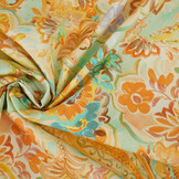 Baumwoll-Stretch Ceylin Orange Grün