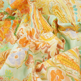 Stretch Cotton Ceylin Orange Green