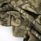 Viscose Jacquard Vintage Palm Leaves Army Green