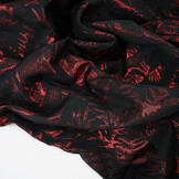 Brocade Davida Black Red