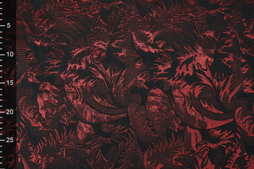 Brocade Davida Black Red