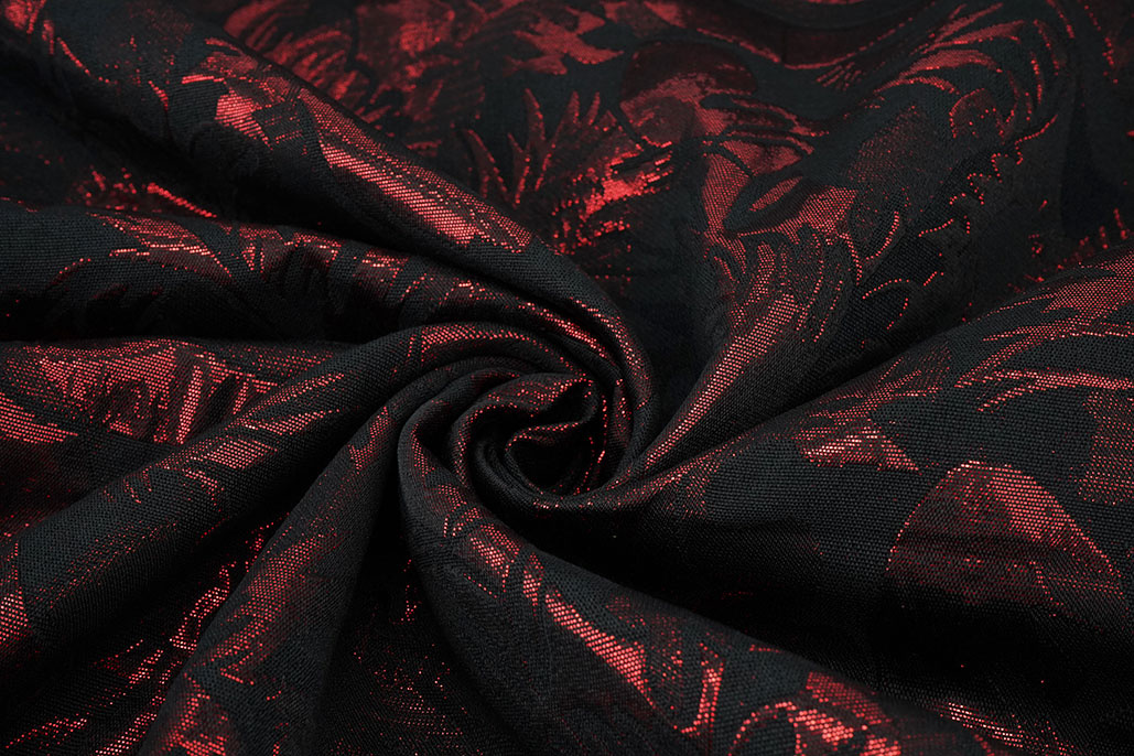 Brocade Davida Black Red