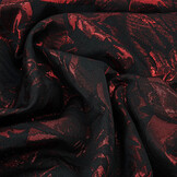 Brocade Davida Black Red