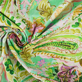 Stretch Cotton Ceylin Sea Green - Pink