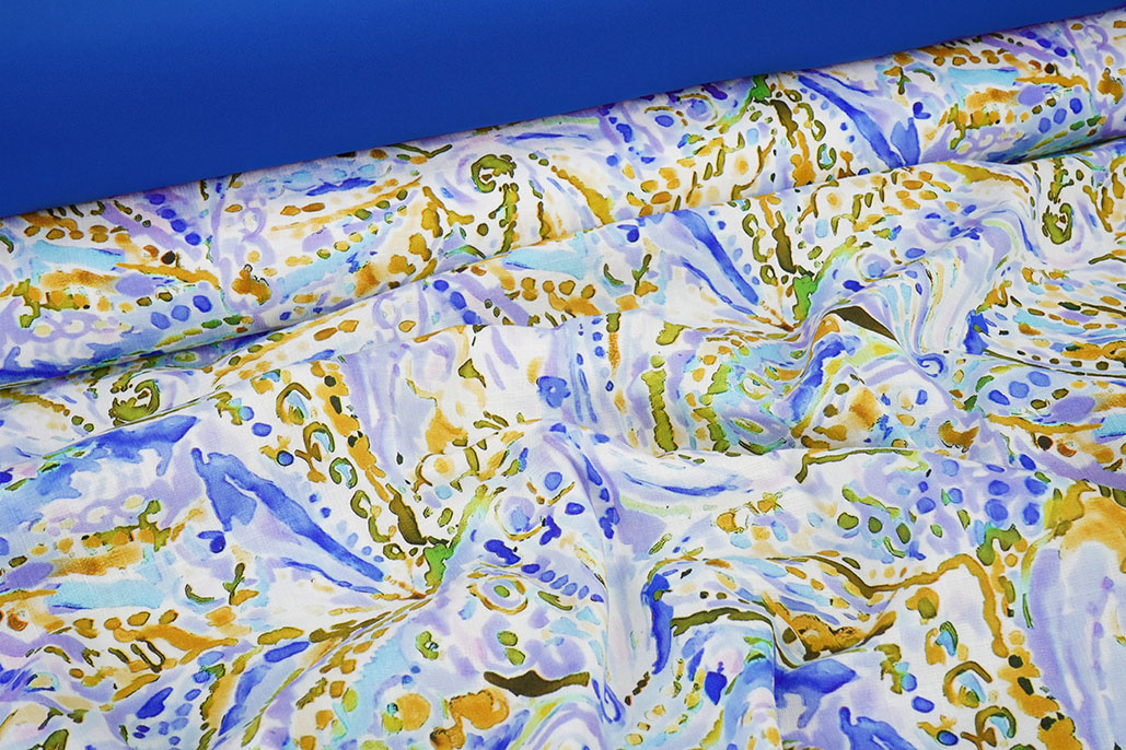 Linenlook Viscose Stretch Cilia Multi 1