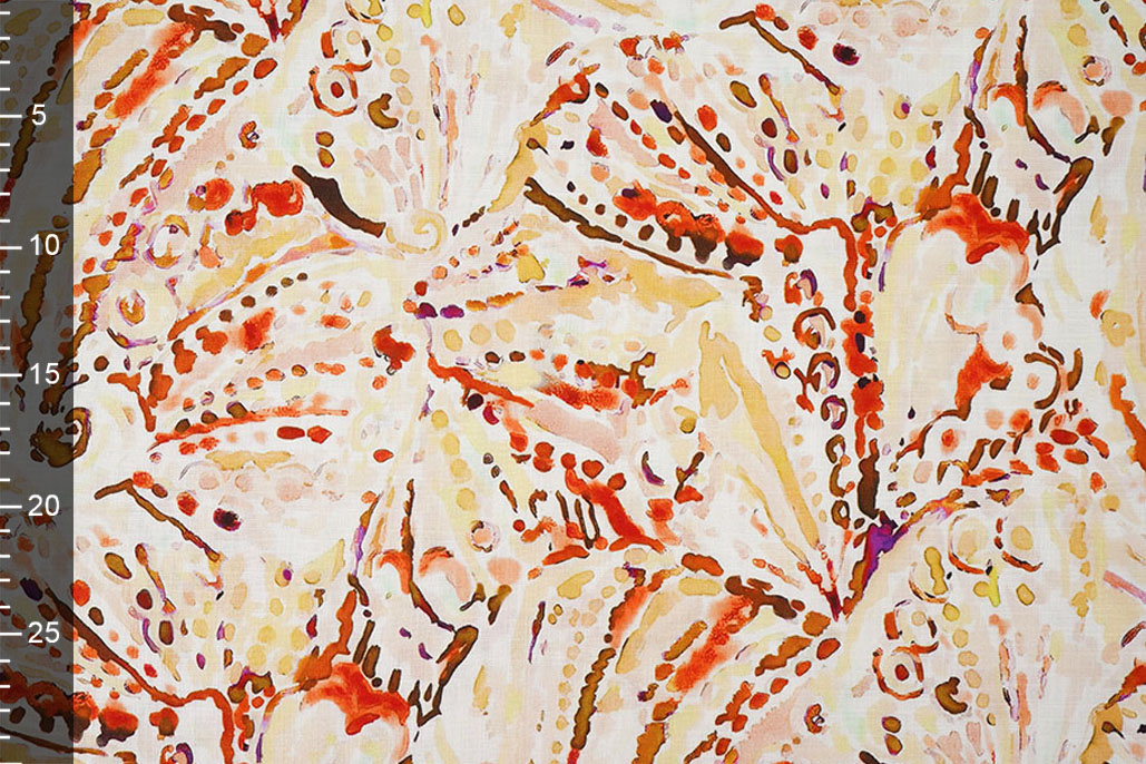 Leinenoptik Viskose Stretch Cilia Multi 2