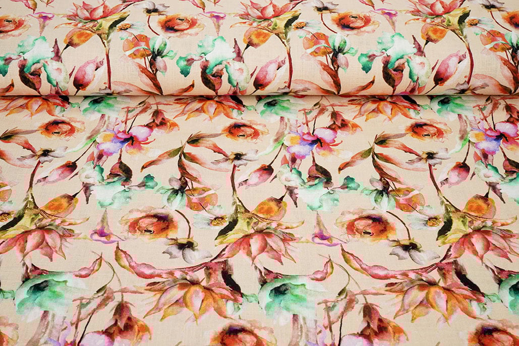 Linen Cotton Flowers Charmaine