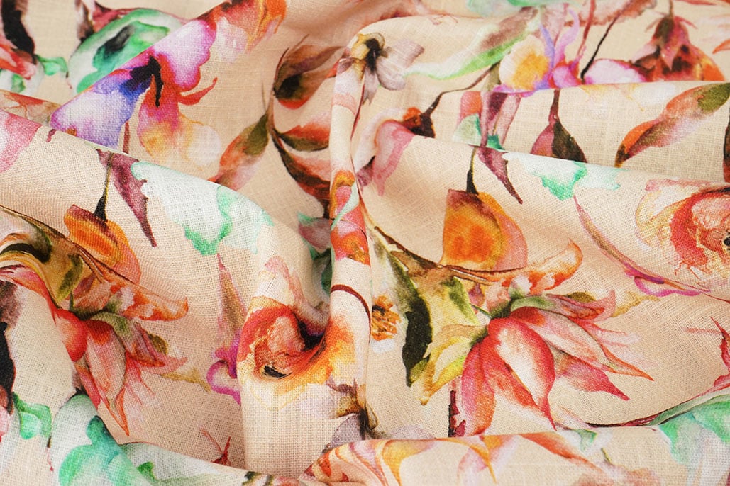 Linen Cotton Flowers Charmaine
