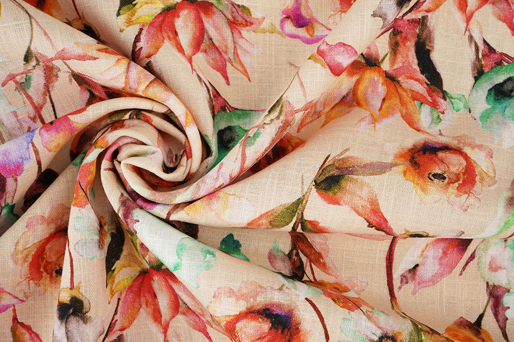 Linen Cotton Flowers Charmaine