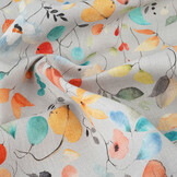 Linen Cotton Flowers and Leaves Carla