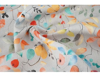 Linnen Katoen Bloemen en Bladeren Carla