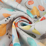 Linen Cotton Flowers and Leaves Carla