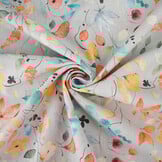 Linen Cotton Flowers and Leaves Carla