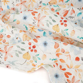 Leinen Baumwolle Blumen und Blättern Linda