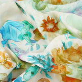 Viscose Linen Flowers Dionne Green