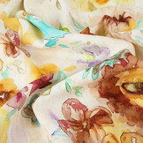 Viscose Linnen Bloemen Dionne Geel