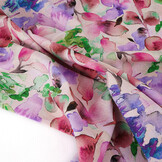 Leinen Baumwolle Babette Rosa - Grün