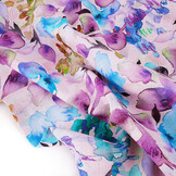 Linen Cotton Babette Purple - Blue