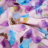 Linen Cotton Babette Purple - Blue