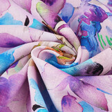 Leinen Baumwolle Babette Lila - Blau