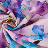 Linen Cotton Babette Purple - Blue