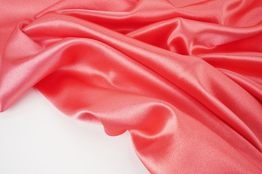 Stretch Satin Heavy Coral