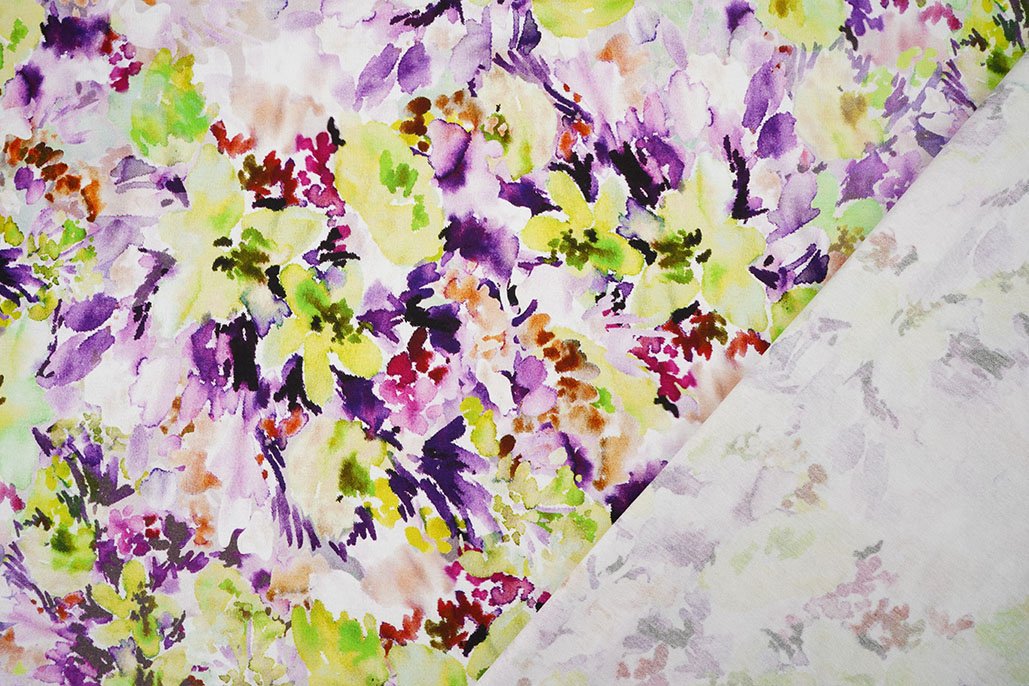 Viscose Jersey Flowers Greetje Multi-1