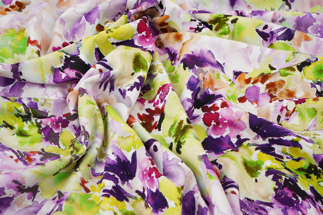 Viscose Jersey Flowers Greetje Multi-1