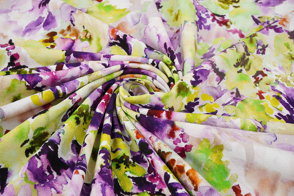 Viscose Jersey Flowers Greetje Multi-1