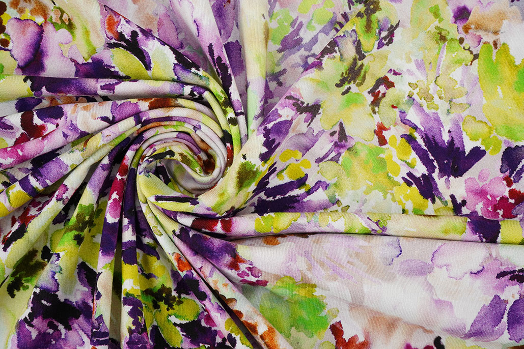 Viscose Jersey Flowers Greetje Multi-1