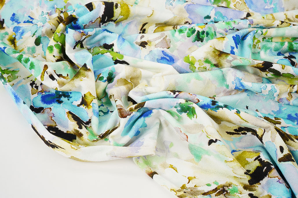 Viskose Jersey Blumen Greetje Multi-2
