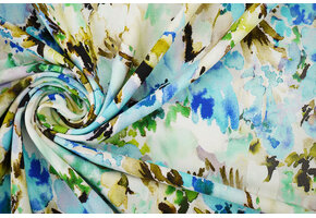 Viscose Jersey Flowers Greetje Multi-2