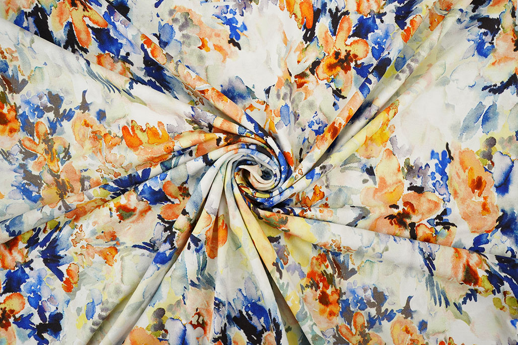 Viskose Jersey Blumen Greetje Multi-3