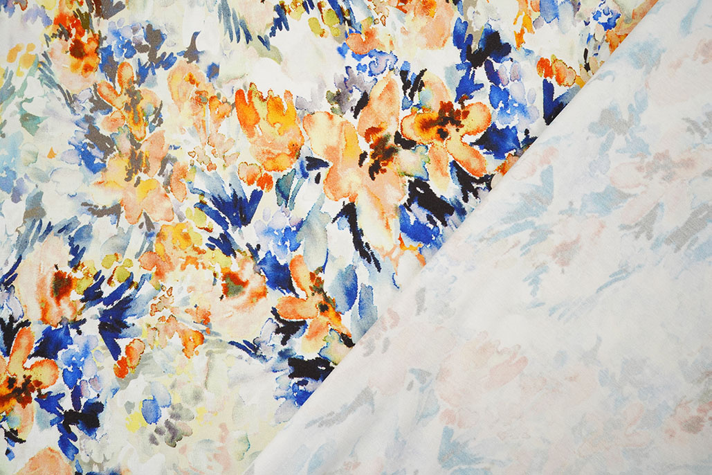 Viscose Jersey Flowers Greetje Multi-3