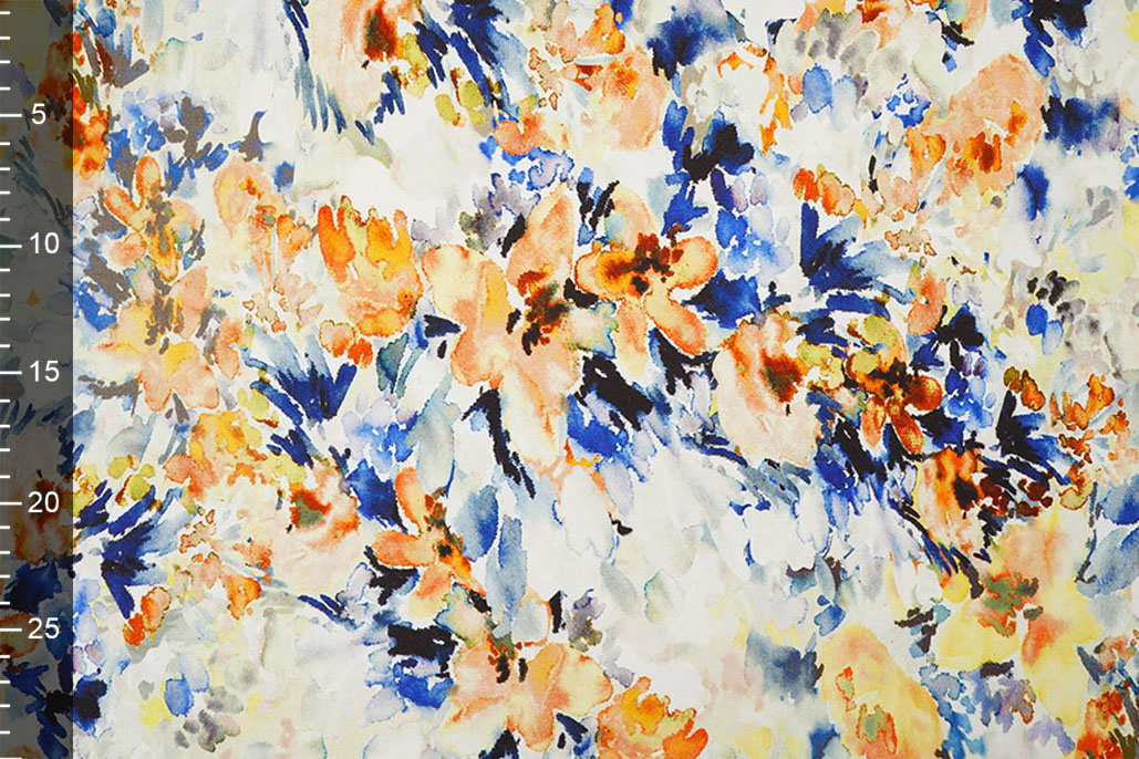 Viscose Jersey Flowers Greetje Multi-3