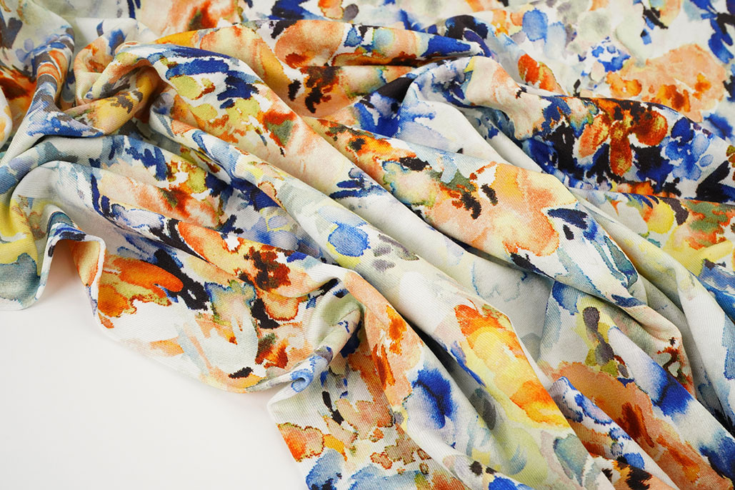 Viscose Jersey Flowers Greetje Multi-3