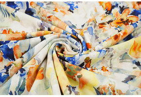 Viscose Jersey Flowers Greetje Multi-3