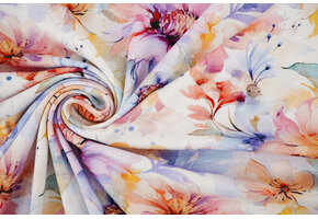 Viscose Crepe Jersey Flowers Tamara