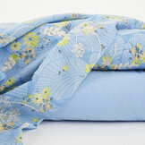 Embroidered Cotton Flowers Nola Jeans Blue