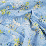 Embroidered Cotton Flowers Nola Jeans Blue