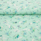 Embroidered  Cotton Flowers Nola Mint Green