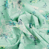 Embroidered  Cotton Flowers Nola Mint Green