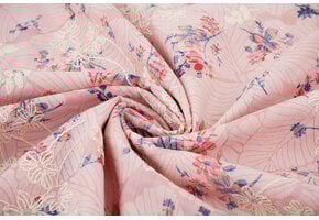 Broderie Katoen Bloemen Nola Roze