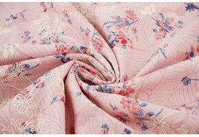 Embroidery Cotton Flowers Nola Pink