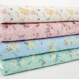 Katoen Geborduurd Bloemen Ruth Creme