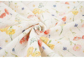 Embroidery Cotton Flowers Ruth Creme