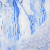 Katoenen Jacquard Voile Blauw